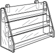 acrylic card rack for gridwall
